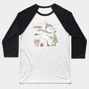 Merry Christmas And Happy New Year Snowman Christmas Tree Perfect Gift for Christmas Day Baseball T-Shirt